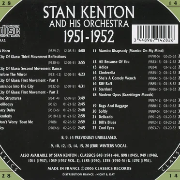 The Chronological Classics: Stan Kenton and His Orchestra 1951-1952