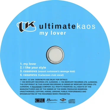 My Lover by Ultimate Kaos - album cover