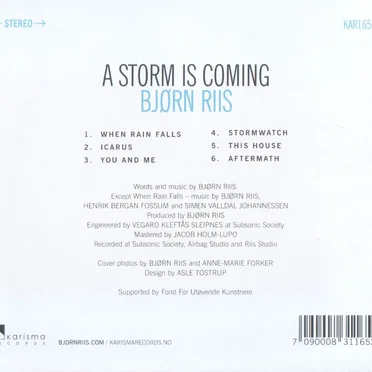 A Storm Is Coming by Bjørn Riis - album cover