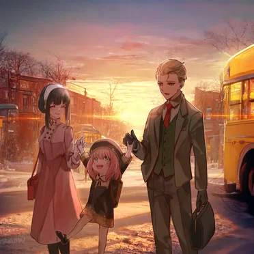 At Sunset With The Family