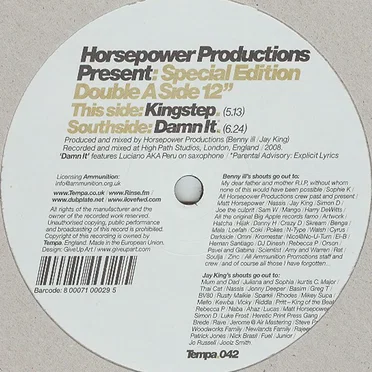 Damn It / Kingstep by Horsepower Productions - album cover
