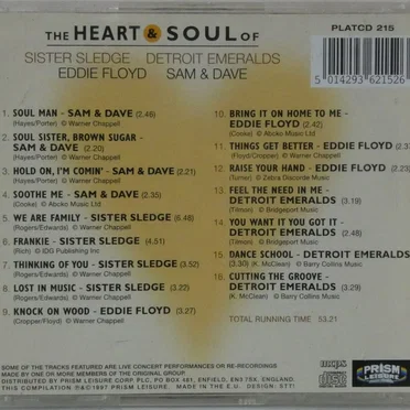 The Heart & Soul of Sister Sledge, Eddie Floyd, Detroit Emeralds, Sam & Dave by Various Artists - album cover