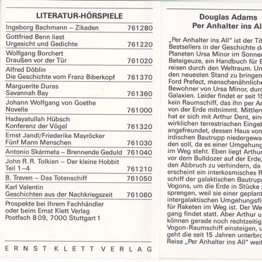 Per Anhalter ins All by Douglas Adams - album cover
