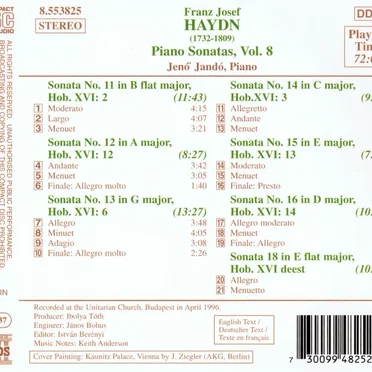 Piano Sonatas, Volume 8: Nos. 11-16, 18