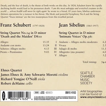 Schubert: String Quartet no. 14 “Death and the Maiden” / Sibelius: String Quartet, op. 56 “Intimate Voices”