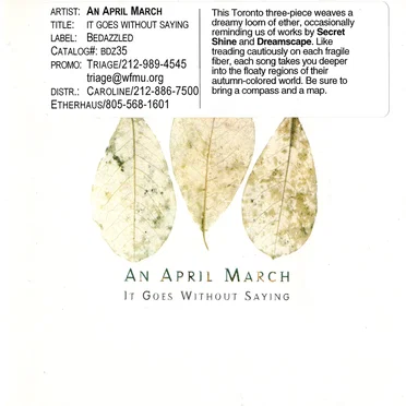 It Goes Without Saying by An April March - album cover