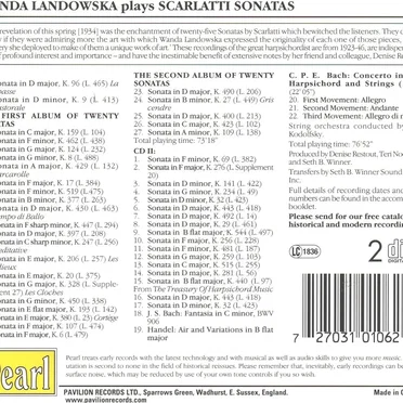 Landowska Plays Scarlatti Sonatas and Works by J.S. Bach, C.P.E. Bach and Handel