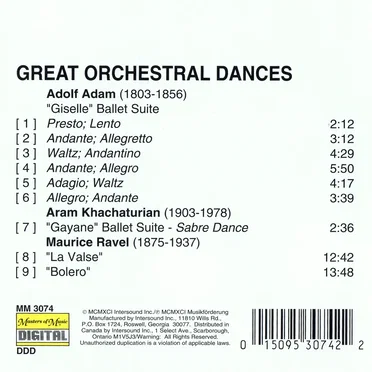 Great Orchestral Dances by Various Artists - album cover