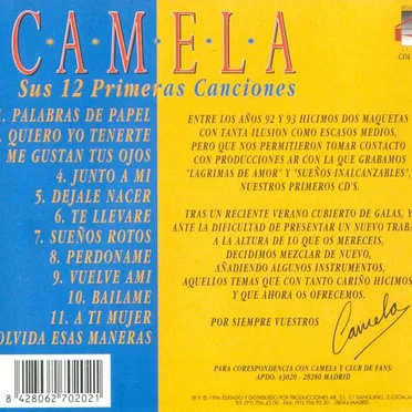 Sus 12 primeras canciones