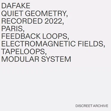 Quiet Geometry by DAFAKE - album cover