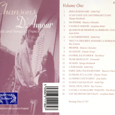 Chansons d'amour, Volume 1 by Various Artists - album cover
